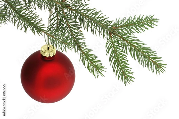 Obraz red christmas ball