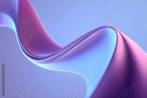 Fototapeta A pink and black gradient background with a close-up of an abstract shape, featuring curved lines