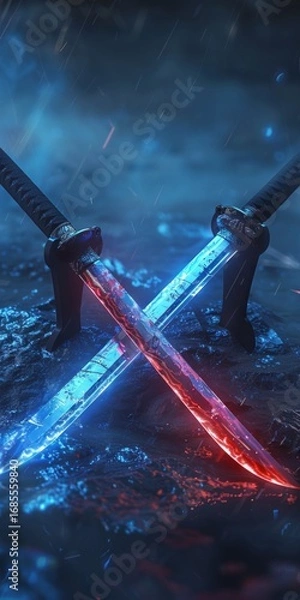 Fototapeta Clashing Swords in a Mystical Setting
