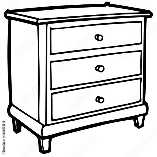 Obraz Minimalist Drawer Line Art Vector