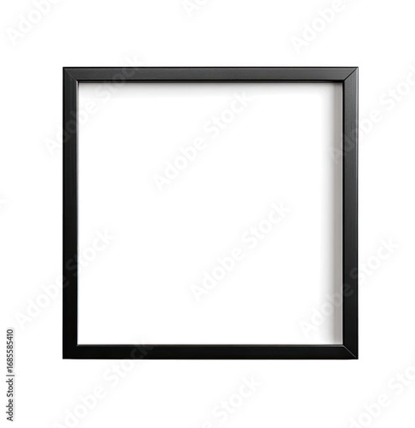 Fototapeta Black picture frame, rectangular, empty
