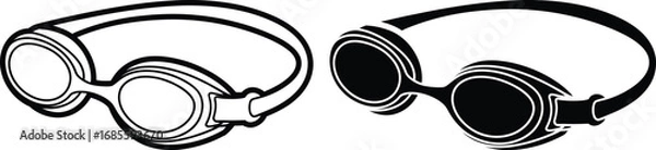 Obraz Two pairs of vintage steampunk goggles with leather straps and round lenses