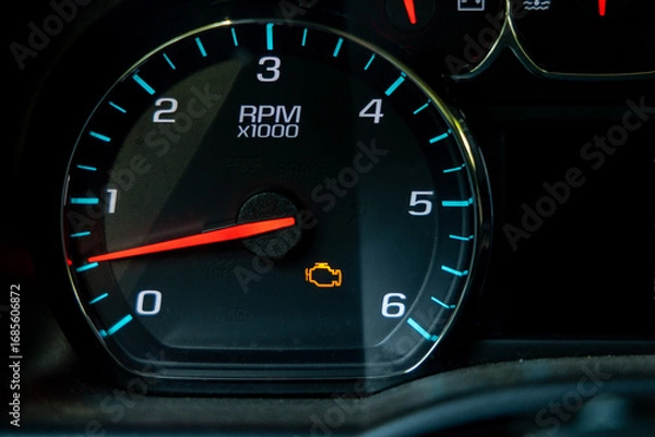 Obraz check engine light as a warning that something is wrong with vehicle 