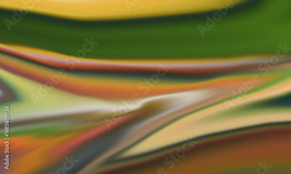 Fototapeta Abstract landscape with blurred lines in shades of green, orange, and yellow