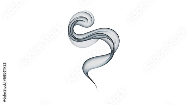 Fototapeta Ai generated image of abstract blue swirling vortex with glowing center and small particles, representing energy, motion, and a cosmic phenomenon isolated on transparent background