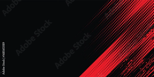 Fototapeta Black and red abstract grunge background with halftone style. grunge texture background.  football, basketball, baseball, tennis, rugby, bicycling design simple abstract modern
