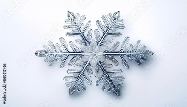 Obraz a snow flake on white background