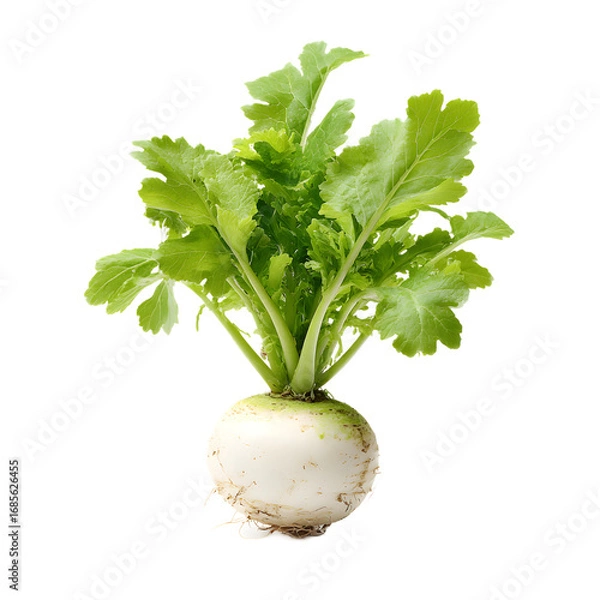 Fototapeta Turnip isolated on a transparent background.
