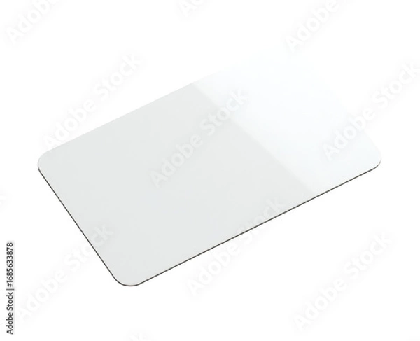Fototapeta Isometric view of a blank rectangular device, possibly a tablet or phone.  The surface is smooth and white, with subtle shading suggesting depth.  Dark outlines define the edges and corners