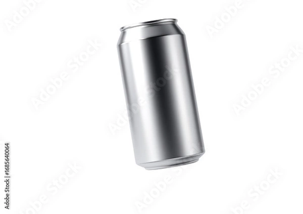Fototapeta Blank, metallic aluminum beverage can
