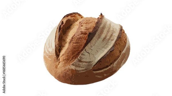 Fototapeta loaf of bread isolated on transparent background