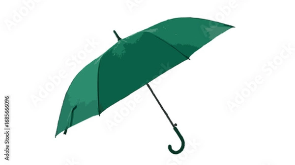Obraz green umbrella isolated on transparent background
