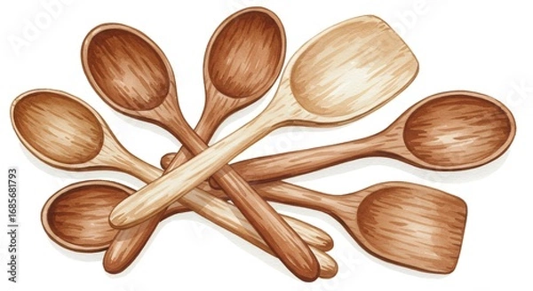 Obraz Assorted wooden spoons and spatulas