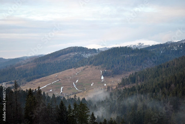 Fototapeta winter in the mountains