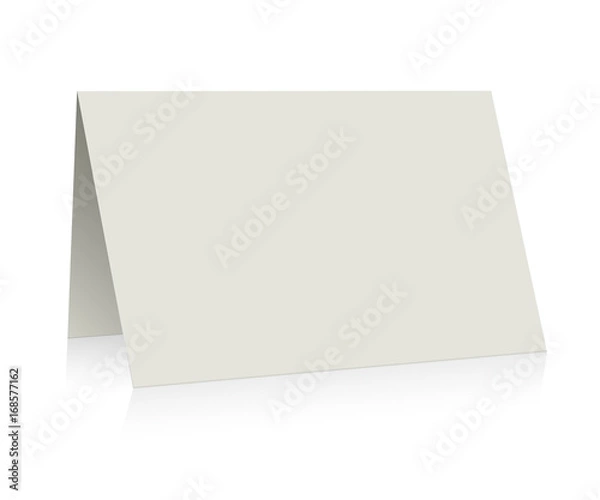 Fototapeta White folder paper greeting card vector template