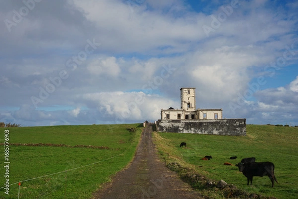 Obraz Abandoned Lighthouse in Faial Island, Azores