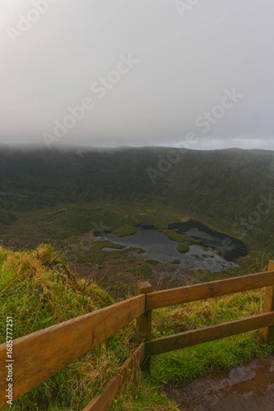 Obraz Volcanic crater in Faial Island, Azores