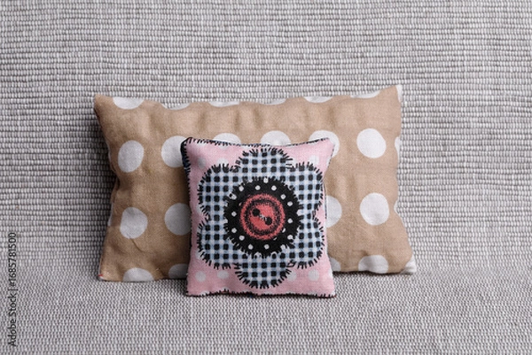 Obraz Cushions with spotted pattern