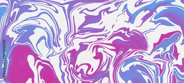 Fototapeta Vibrant Abstract Marble Swirl in Pink, Blue, and Purple grainy gradient noise texture shape header backdrop background