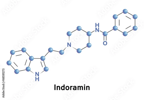 Fototapeta Indoramin is a piperidine antiadrenergic