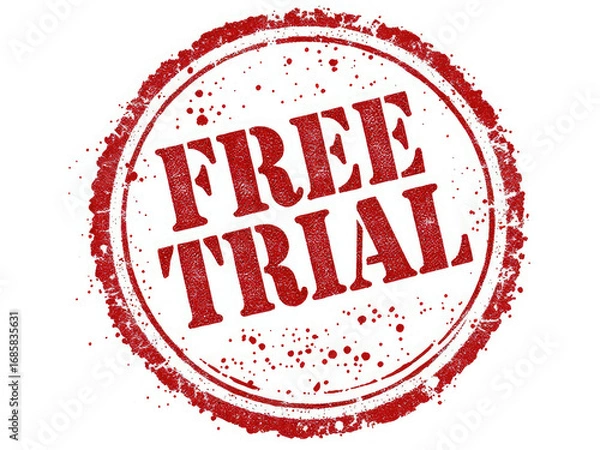 Fototapeta Free Trial Stamp Get Started Today with a Limited-Time Offer! Explore Our Features and Benefits