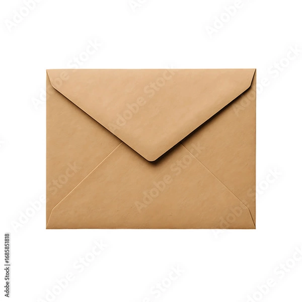 Fototapeta Brown White Paper Envelope Transparent PNG Mail Object