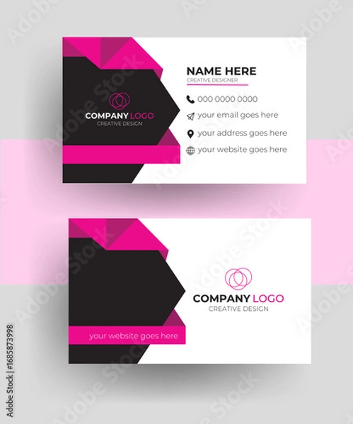 Fototapeta Business card design template, Clean professional business card template,business card template.
