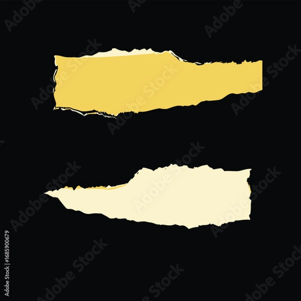 Obraz black and white torn paper