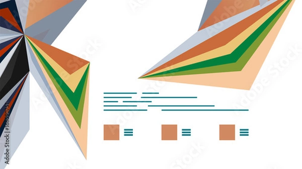 Fototapeta Modern triangle presentation template