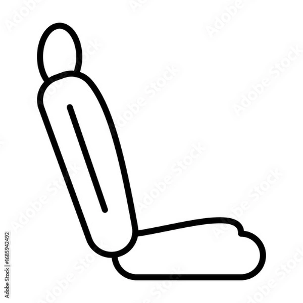 Obraz Car Seat vector line icon design