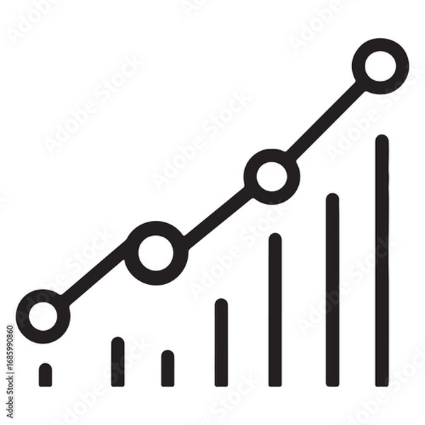 Fototapeta vector illustration of  chart