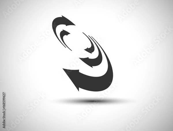 Fototapeta Isolated vector hand drawn arrows set on a white background