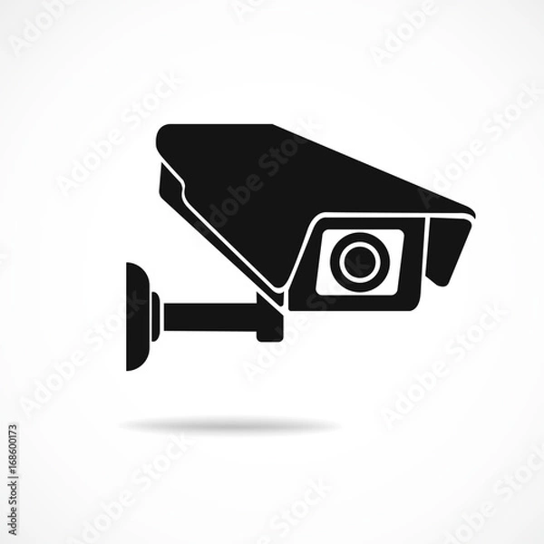 Obraz cctv camera isolated on white background