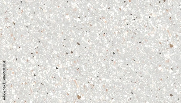Fototapeta Neutral Terrazzo Seamless Pattern with Micro Flecks