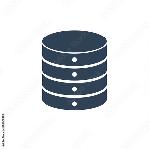 Fototapeta 2D Database cylinder icon