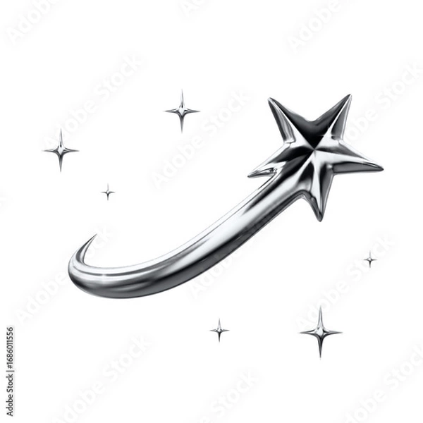 Obraz 3d chrome icon Abstract