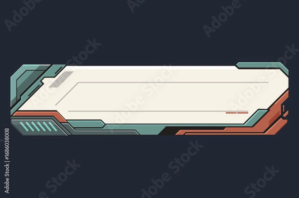 Obraz abstract flat color futuristic rectangle lower third bar name