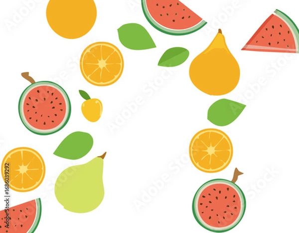 Fototapeta Colorful Fruit Pattern Design 2.