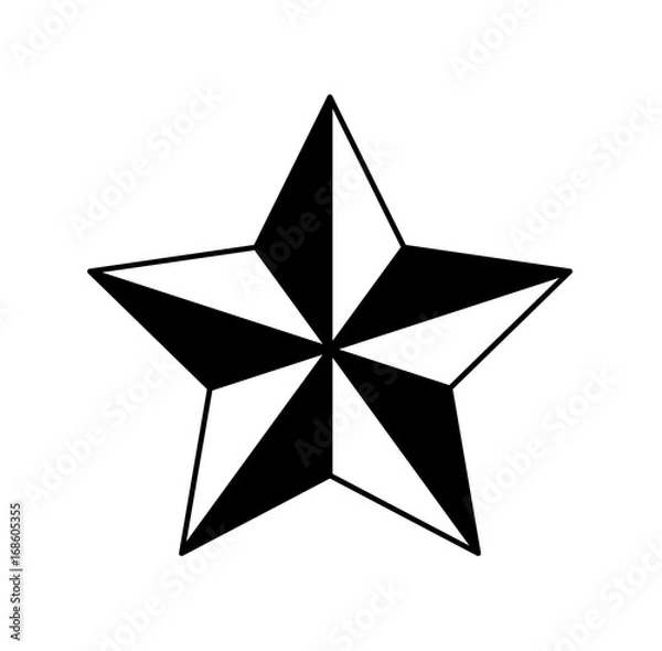 Obraz Vector Retro Star shape icon clip-art
