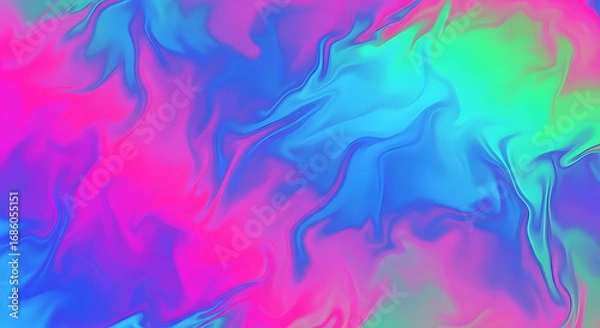 Fototapeta Abstract colorful fluid marble texture background with vibrant pink, blue, and green hues.