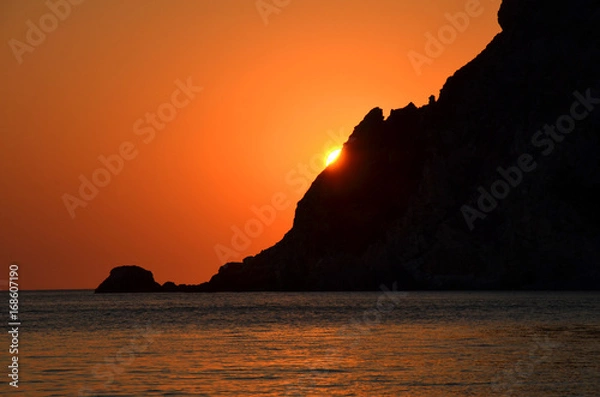 Fototapeta amber sunset