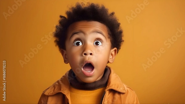 Fototapeta portrait of a young man with a surprised expression