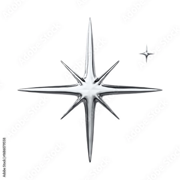 Obraz 3d chrome icon Abstract