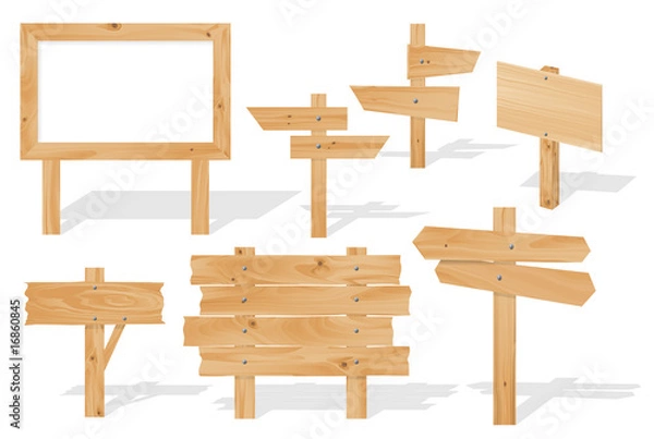 Obraz 木の案内標識