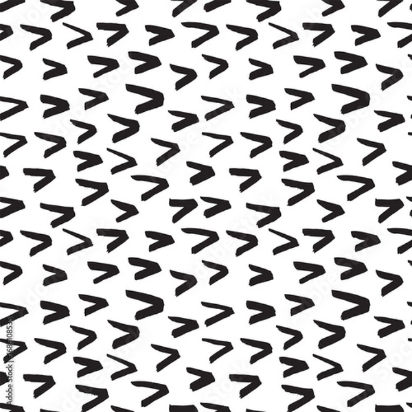 Fototapeta A black and white pattern featuring various arrows pointing in different directions.