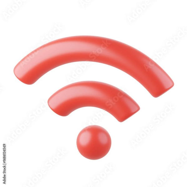 Fototapeta Weak Signal 3D Icon, 3D rendering