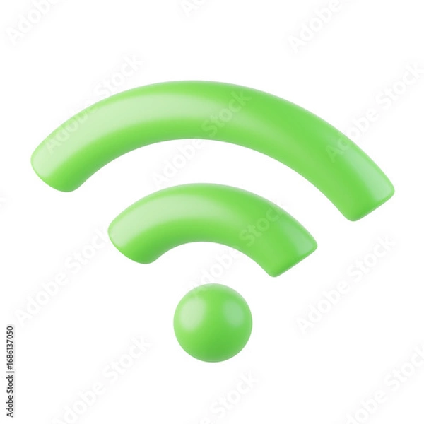 Fototapeta Wifi 3D Icon, 3D rendering