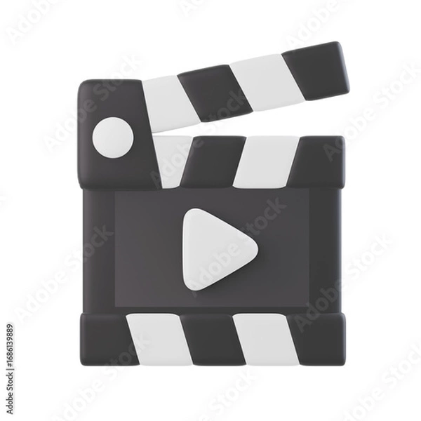 Fototapeta Video Player 3D Icon, 3D rendering