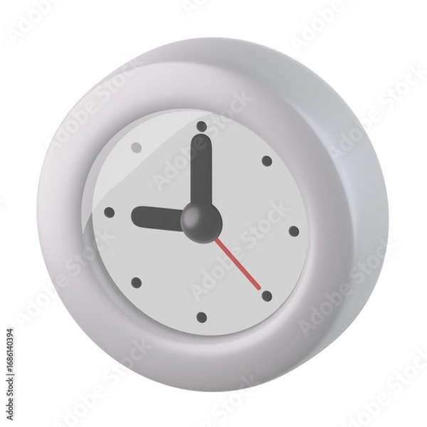 Fototapeta Clock 3D Icon, 3D rendering