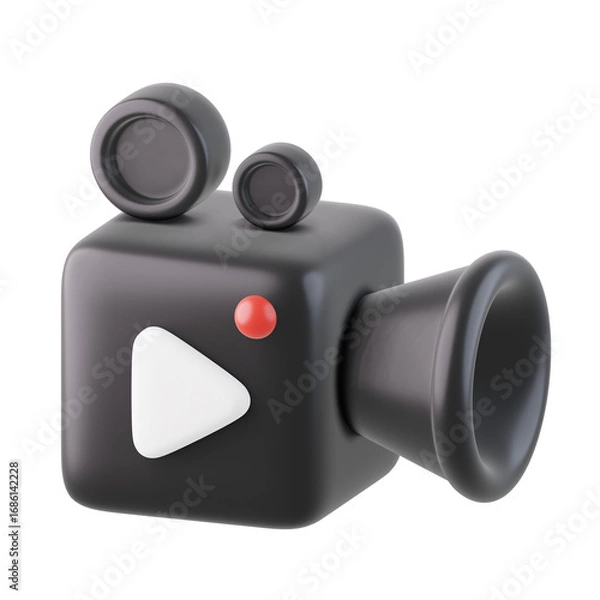 Fototapeta Screen Recorder 3D Icon, 3D rendering